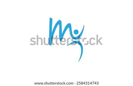 an M fit themed graphic image on a white background. vector graphic base.