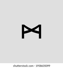 M flat icon. Simple style M logo symbol. Logo design element. T-shirt printing.  Vector for sticker.