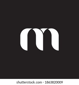 m flat and minimalist letter logo