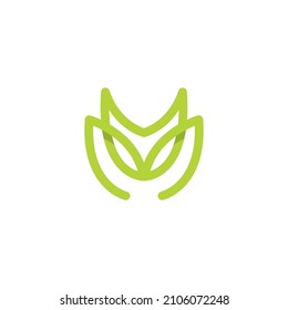 M Flower Lotus Logo Design