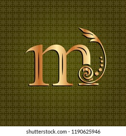 m font gold color and luxury style