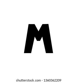 M Font logo. Modern design vector font for title, header, lettering. Corporate Vector abc technology typeface.  