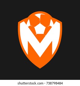 M Football Club Logo Vector Template Design