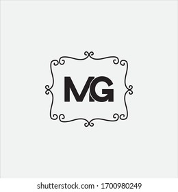 Diseño abstracto del logotipo de letra M G