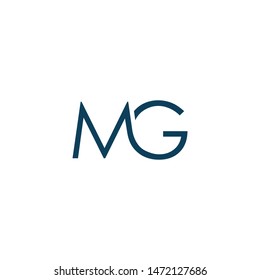 M G letter logo design vector