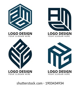 A M G Letter Modern Logo Design