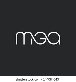 M G A letters Joint logo icon vector for business card and corporate identity.
