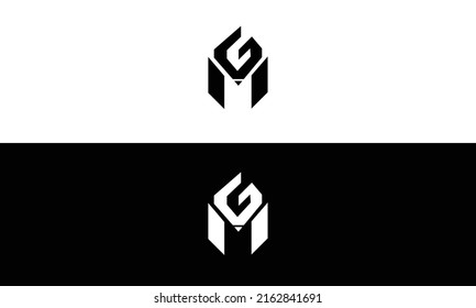 m g mg gm initial logo design vector graphic idea creative