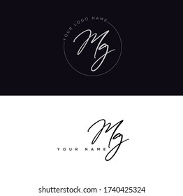 M G MG  Initial letter handwriting and signature logo.