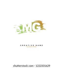M G MG Initial logo template vector