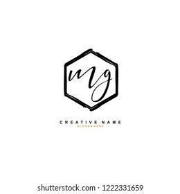 M G MG Initial logo template vector