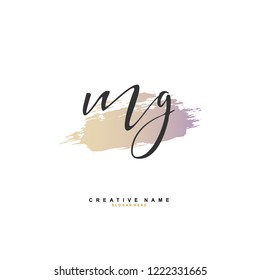 M G MG Initial logo template vector