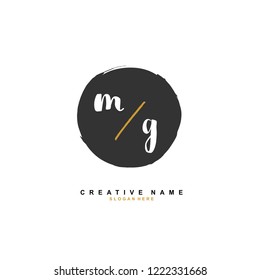 M G MG Initial logo template vector
