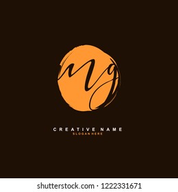M G MG Initial logo template vector
