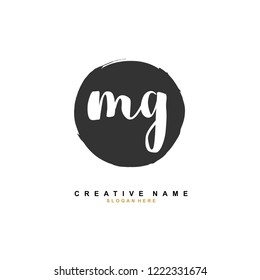 M G MG Initial logo template vector