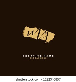 M G MG Initial logo template vector