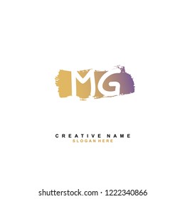 M G MG Initial logo template vector