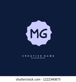 M G MG Initial logo template vector