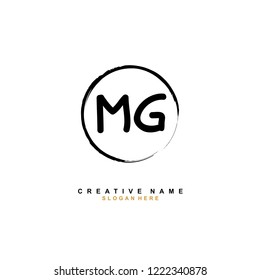 M G MG Initial logo template vector