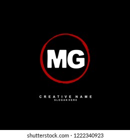 M G MG Initial logo template vector