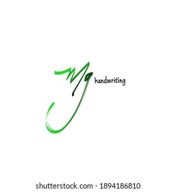 m g mg de vector de plantilla de escritura manual del logotipo inicial. fondo blanco aislado