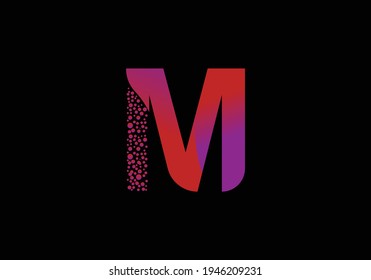 M gradient alphabet letter logo for business. Creative corporate identity and lettering.