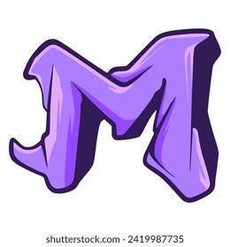 M Graffiti Letter Font. Font Hiphop