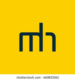 M H joint logo design vector template