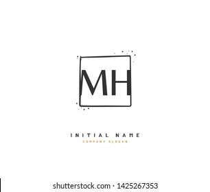 191 Hand Drawn Mh Logo Images, Stock Photos & Vectors | Shutterstock