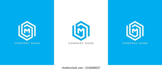 M Hexagon Logo Concept sign icon symbol Design. Vector illustration Logo template.