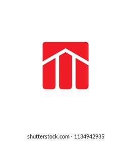 M and home logo design