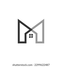 Diseño vectorial del icono M House
