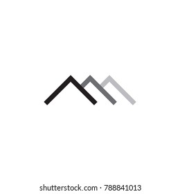 m house icon vector logo