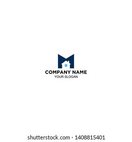 M House Logo Design Template