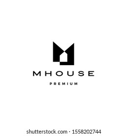 m house logo vector icon illustration