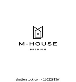 m house logo vector icon illustration	
