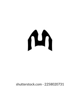 M icon. Simple style M company poster background symbol. M brand logo design element. M t-shirt printing. vector for sticker.