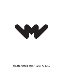 M icon. Simple style M company poster background symbol. M brand logo design element. M t-shirt printing. vector for sticker.