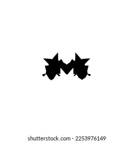 M icon. Simple style poster background symbol. M brand logo design element. M sign. M t-shirt printing. Vector for sticker.
