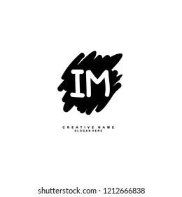 I M IM Initial abstract logo concept vector