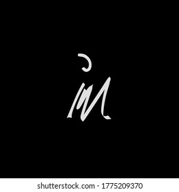 i m im initial letter handwriting and signature logo