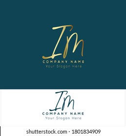 I M IM Initial letter handwriting and signature logo. Beauty vector initial logo .Fashion, boutique, floral and botanical