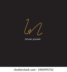 I M IM logo handwriting or handwritten logo vector