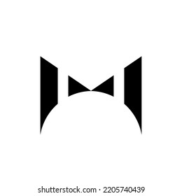 M inicial logo for logo circle or logo company