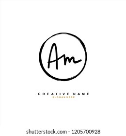 A M AM Initial abstract logo concept vector