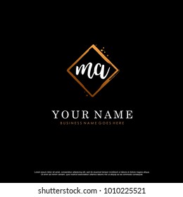 M A Initial abstract logo template vector