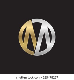 M initial circle company or MO OM logo black background