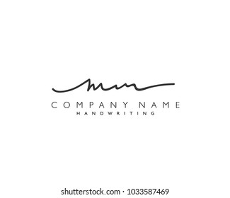 M M Initial handwriting logo