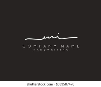 M I Initial handwriting logo