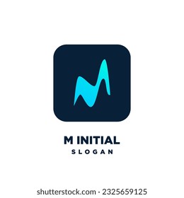 M Initial icon logo vector design